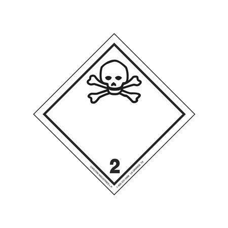 Transport Pictogram 4" Label - Class 2 Poison/Toxic